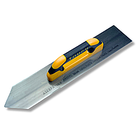 Гладилка для підлоги з гострим кутом 50 см Floor Finishing Trowel/Closed Touch Handle, сталь, жовта (301)