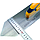 Гладилка для підлоги з гострим кутом 50 см Floor Finishing Trowel/Closed Touch Handle, сталь, жовта (301), фото 4