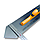 Гладилка для підлоги з гострим кутом 50 см Floor Finishing Trowel/Open Touch Handle, сталь, жовта (303), фото 4