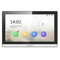 IP-відеодомофон Hikvision DS-KH6350-WTE1 чорний із сріблястим DS