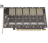 Контролер Frime WCH382L (ECF-PCIEtoSSD010) PCI-E-5xM.2 (B Key)  Dshop