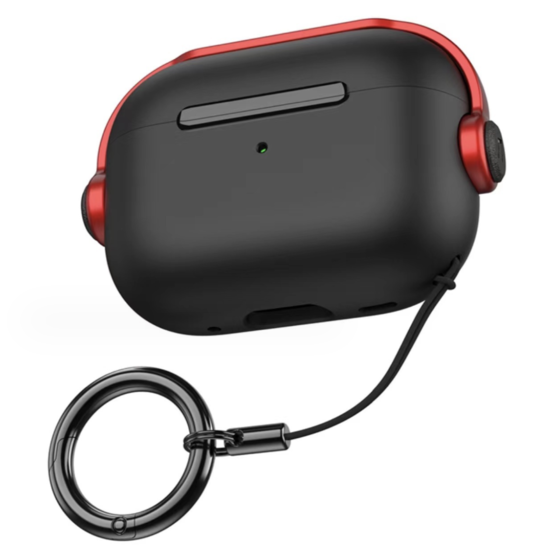Чохол на навушники AirPods Pro 2 Headset CASPTM з карабіном червоний, фото 1