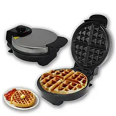 Вафельниця електрична кругла Rainberg електровафельниця для товстих вафель, фото 3
