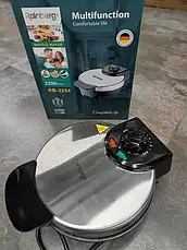 Вафельниця електрична кругла Rainberg електровафельниця для товстих вафель, фото 4