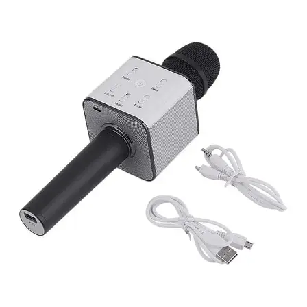 Дитячий бездротовий мікрофон караоке Q7 USB з функцією зміни голосу без чохла, фото 1