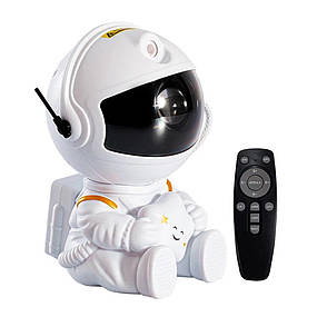 Зірковий проєктор Астронавт Білий Обертання на 360, фото 2