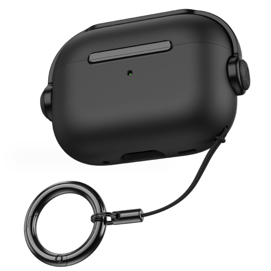 Чехол на наушники AirPods Pro 2 Headset CASPTM с карабином черный - фото 1 - id-p2065310604