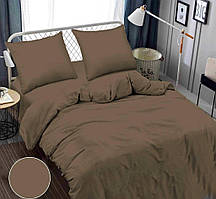 Однотонний комплект постільної білизни, євро/двоспальне, темно-бежевий колір