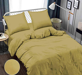 Однотонний комплект постільної білизни, євро/двоспальне, пісочний колір