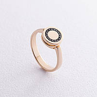 Золотое кольцо с черными бриллиантами 234543122 INTERSHOP