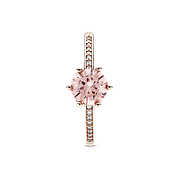 Серебряное кольцо Pandora Rose с короной и розовым камнем перстень с камнем 52 р 16,6 мм