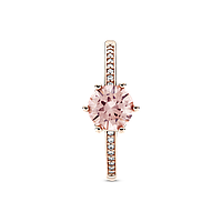 Серебряное кольцо Pandora Rose с короной и розовым камнем перстень с камнем 54 р 17,2 мм