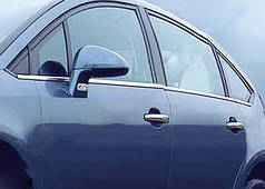 Зовнішня окантовка вікон нерж. Sedan  OmsaLine - Італійська нержавійка для Citroen C-4 2005-2010 рр