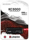 Накопичувач SSD 512 GB Kingston KC3000 M.2 2280 PCIe 4.0 x4 NVMe 3D TLC (SKC3000S/512G) M.2 2280 DS, фото 8