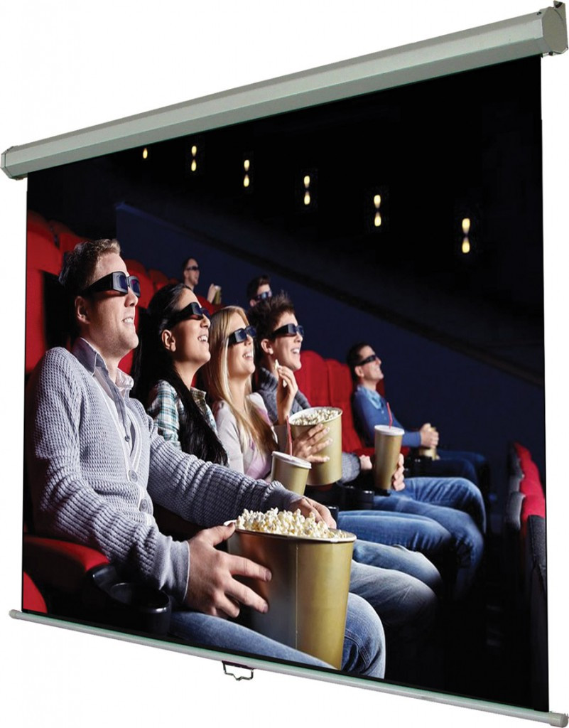 Екран настінний ручний Walfix 120" SNM-10 (149*266, 16:9) Білий DS, фото 1