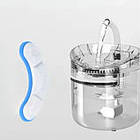 Поїлка фонтан Pet Fountain 1,5л для домашніх тварин автоматична зі змінним фільтром, фото 4