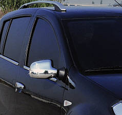 Накладки на дзеркала 2 шт Полірована нержавіюча сталь для Dacia Sandero 2007-2013 рр