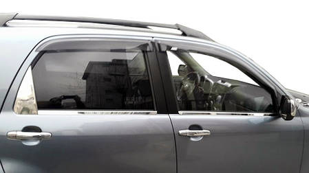 Зовнішня окантовка стекол 4 шт  нерж. для Daihatsu Terios 2006-2024 рр, фото 2