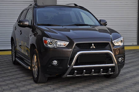 Кенгурятник WT003 нерж. для Mitsubishi ASX 2010-2023 рр, фото 2