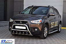 Кенгурятник WT003 нерж. для Mitsubishi ASX 2010-2023 рр, фото 3