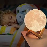 Настольный ночник 3D Луна Big с пультом Moon Lamp 15см