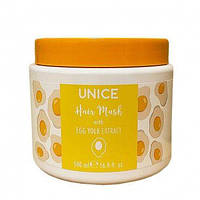 Маска для волосся з яєчним жовтком відновлення обсяг Unice 500 мл (НЗ)