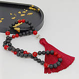 Чітки з каменя говліт і лава вулканічна на 50 намистин, фото 5