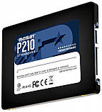 Накопичувач SSD 512 GB Patriot P210 2.5" SATAIII TLC (P210S512G25) 2.5" DS, фото 6