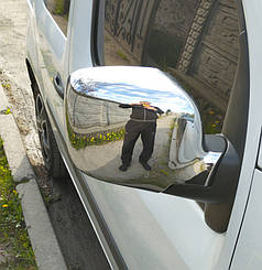 Накладки на дзеркала 2008-2013 2 шт OmsaLine - Італійська нержавійка для Renault Kangoo рр