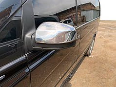 Накладки на дзеркала Vito 2010-2015 2 шт Carmos - Турецька сталь для Mercedes Vito W639 рр