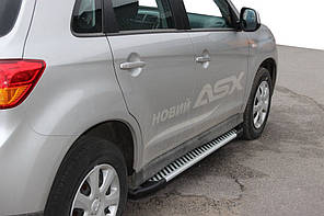 Бокові пороги Line 2 шт.  алюміній для Mitsubishi ASX 2010-2023 рр, фото 2