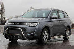 Кенгурятник WT004 нерж. для Mitsubishi Outlander 2012-2021 рр