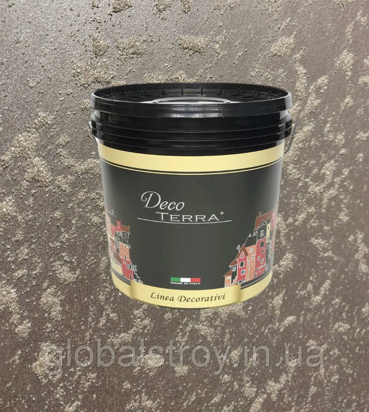 Декоративна штукатурка Deco TERRA Sahara GROSSO Argento база срібло упаковка 1 кг, фото 1