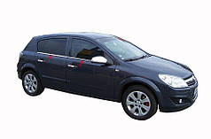 Зовнішня окантовка стекол нерж Hatchback  OmsaLine - Італійська нержавійка для Opel Astra H 2004-2013рр