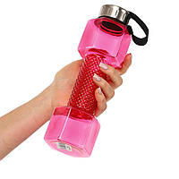 Пляшка для води Water Bottle у вигляді гантелі 760 мл рожевий (FI-7153)