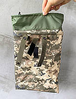 Военная сумка для сброса магазинов подсумка под пустые магазины с подкладкой ріп стоп цвету хаки ПІКСЕЛЬ