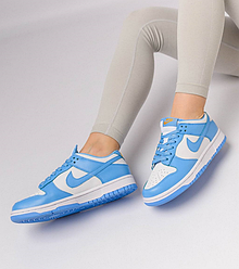 Жіночі кросівки Nike SB Dunk Low blue кеди Найк СБ Данк блакитні шкіряні низькі красиві весна