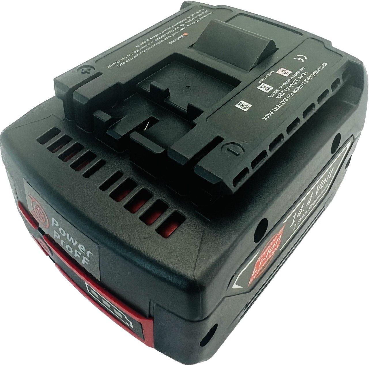 Акумулятор для Bosch GSR, GDR 14.4V 3Ач від Power Profi GSB, TSR, GDS, HDB, GHO 1440, 3