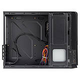 Корпус Prologix E100 Slim 400W 8cm, 2хUSB2.0, Black Black DS, фото 4