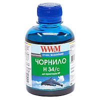 Чернила WWM H34 Cyan для HP 200г (H34/C) водорастворимые