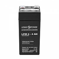 Акумуляторна батарея LogicPower LPM 4V 4AH (LPM 4 - 4 AH) AGM Dshop