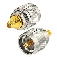 Перехідник антенний SMA Female - UHF Male (PL-259) для автомобільної рації, адаптер для антени радіостанції
