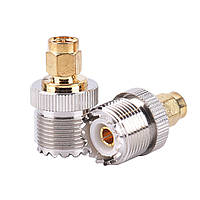 Перехідник антенний SMA Male - UHF Female (SO-239, PL-259) адаптер антени для автомобільної радіостанції