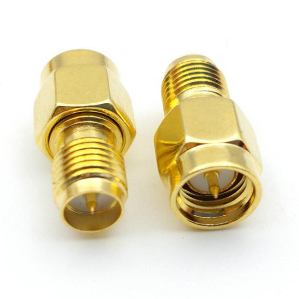 Перехідник антенний SMA Male (тато) на RP-SMA Female (мама), адаптер для подовжувача антени модему, роутера, фото 1