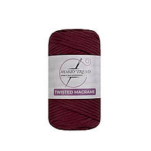 Бавовняний шнур Hobby Trend Twisted. Вишня. 250 г, 70м, 3 мм