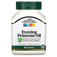 Масло примулы вечерней, Evening Primrose Oil, 21st Century, 60 гелевых капсул