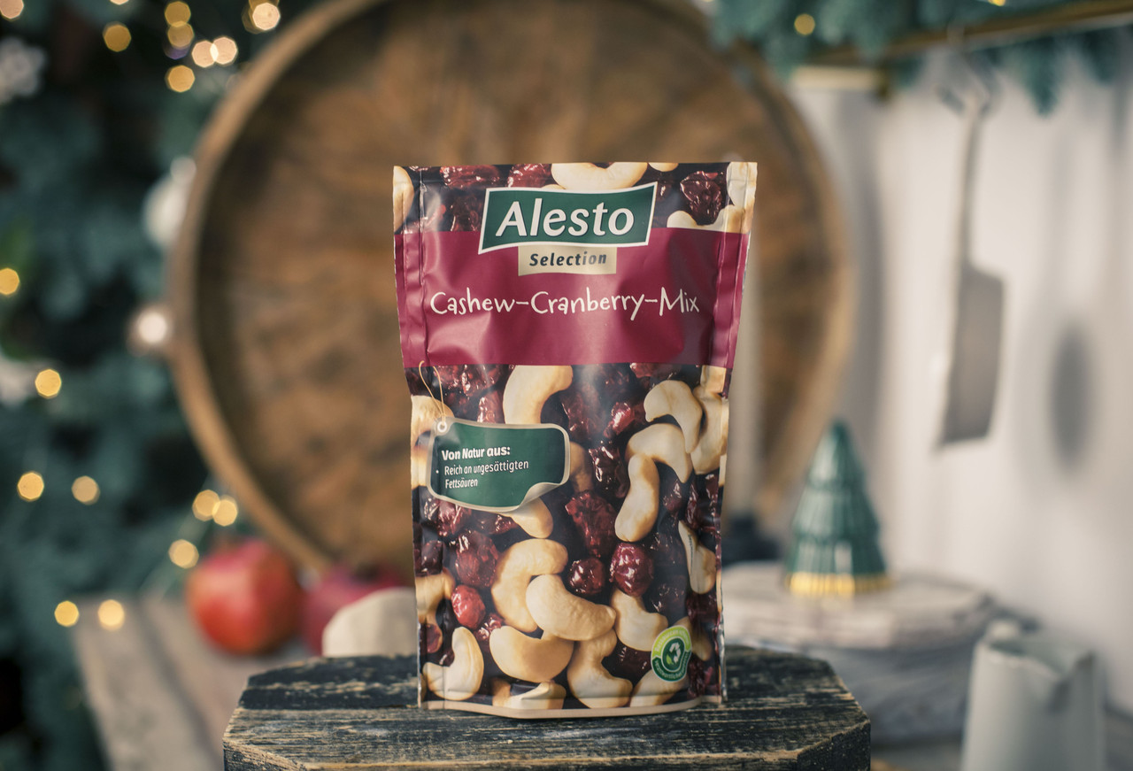 Суміш горіхів кеш'ю журавлина Alesto Cashew-Cranberry Mix 200g. Німеччина