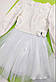 Святкова сукня  на дівчинку, на зріст 110, 116, 122, колір білий гипюр і фатин, фото 6