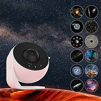 Проєктор нічник Globe Galaxy Projector 13 в 1 зоряне небо галактика Black + White, фото 4