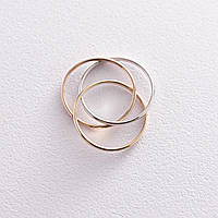 Кольцо из трех цветов золота к06703 INTERSHOP